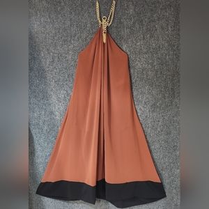 Christian Pellizzari Necklace Detail Two Tone Maxi Women's Dress Sz 38